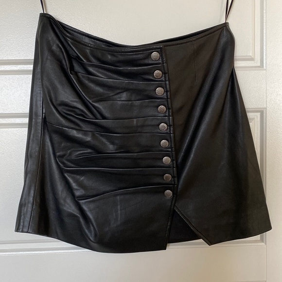 Retrofete Willa Leather Skirt - Picture 1 of 5